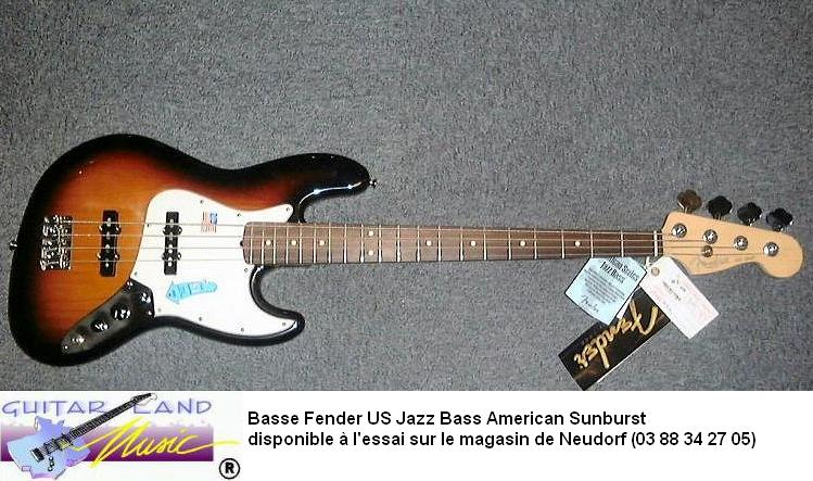 Basse Fender US JB American Series Sunburst